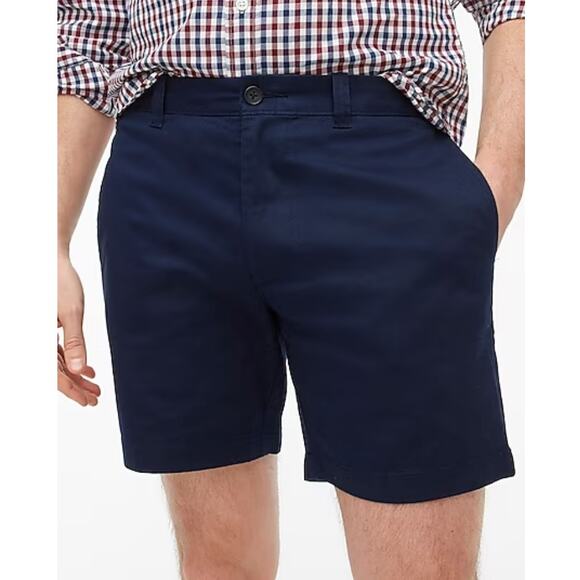 Banana Republic Mens 7" Flex Chino Short Navy Blue Size 33 New - Picture 1 of 10